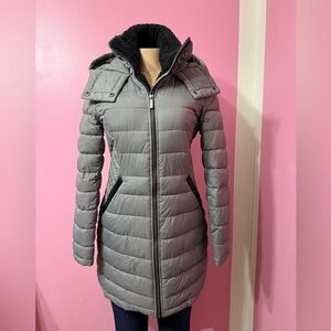 French Connection Women's Light Gray Puffer Coat size S